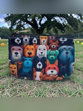 Coin Pouch Hand crafted  Goanna Paper Art Coin pouch Pocket size loads of dogs